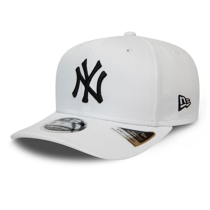 New York Yankees Essential 9FIFTY Stretch Snap Lippis Valkoinen - New Era Lippikset Outlet FI-253794